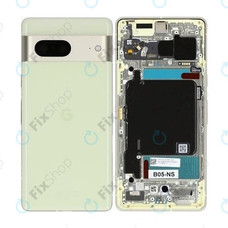 Google Pixel 7 GVU6C GQML3 - Hátsó Ház (Lemongrass) - G949-00331-01 Genuine Service Pack