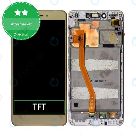 Lenovo K6 Note K53a48 - LCD Kijelző + Érintőüveg + Keret (Gold) TFT