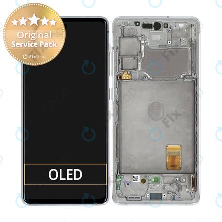 Samsung Galaxy S20 FE 5G G781B - LCD Kijelző + Érintőüveg + Keret (Cloud White) - GH82-24214B, GH82-24215B, GH82-24215B Genuine Service Pack