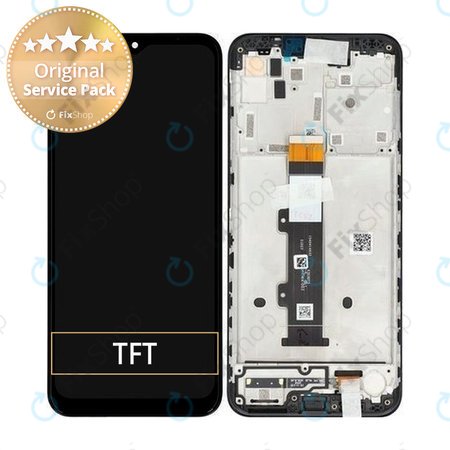 Motorola Moto G10 XT2127 - LCD Kijelző + Érintőüveg + Keret (Aurora Grey) - 5D18C18090 Genuine Service Pack