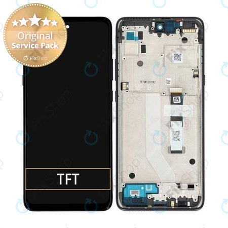 Motorola Moto G 5G XT2113 - LCD Kijelző + Érintőüveg + Keret (Volcanic Grey) - 5D68C17616, 5D68C17746 Genuine Service Pack