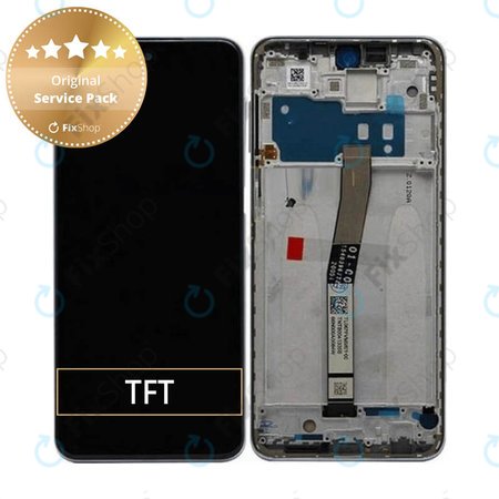 Xiaomi Redmi Note 9 Pro - LCD Kijelző + Érintőüveg + Keret (Interstellar Grey) - 560003J6B200 Genuine Service Pack