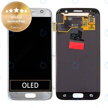 Samsung Galaxy S7 G930F - LCD Kijelző + Érintőüveg (Silver) - GH97-18523B, GH97-18761B, GH97-18757B Genuine Service Pack