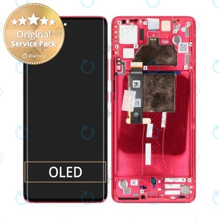 Motorola Edge 30 Fusion - LCD Kijelző + Érintőüveg + Keret (Viva Magenta) - 5D68C22034 Genuine Service Pack