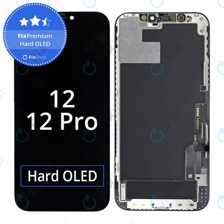 Apple iPhone 12, 12 Pro - LCD Kijelző + Érintőüveg + Keret Hard OLED FixPremium