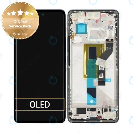 Xiaomi 13 Lite - LCD Kijelző + Érintőüveg + Keret (Black) - 5600030L9S00 Genuine Service Pack