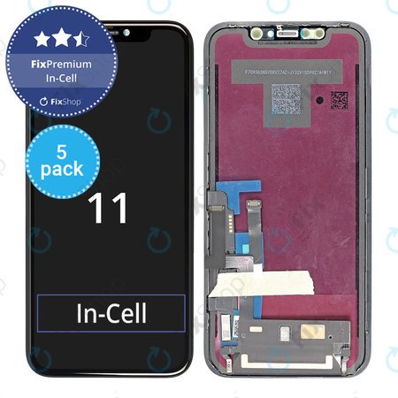 Apple iPhone 11 - LCD Kijelző + Érintőüveg + Keret In-Cell FixPremium (5 Pack)