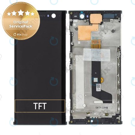 Sony Xperia XA2 H4113 - LCD Kijelző + Érintőüveg + Keret (Black) - 78PC0600020 Genuine Service Pack