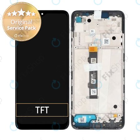 Motorola Moto G50 XT2137 - LCD Kijelző + Érintőüveg + Keret (Steel Grey) - 5D68C18403 Genuine Service Pack