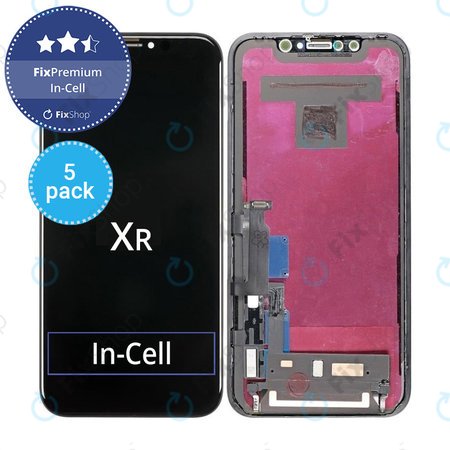 Apple iPhone XR - LCD Kijelző + Érintőüveg + Keret In-Cell FixPremium (5 Pack)