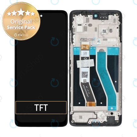 Motorola Moto G62 5G XT2223 - LCD Kijelző + Érintőüveg + Keret (Midnight Gray) - 5D68C20934 Genuine Service Pack