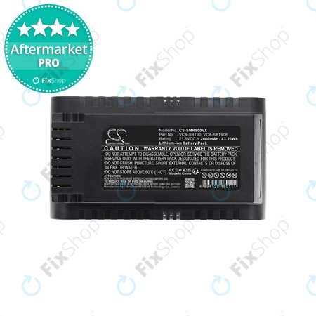 Samsung Jet 75, 75 Multi, 75 Premium, VS70, 90, VS9000 - Akkumulátor VCA-SBT90, VCA-SBT90E, DJ96-00221A Li-Ion 21.6V 2000mAh HQ