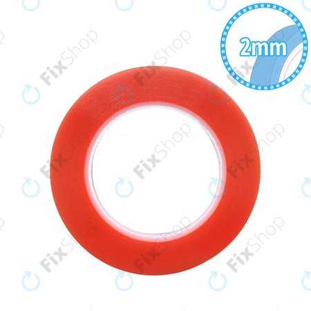 Magic RED Tape - Kétoldalú Ragasztó Szalag - 2mm x 25mm (Átlátszó)