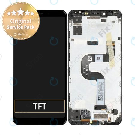 Xiaomi Mi A2 - LCD Kijelző + Érintőüveg + Keret (Black) - 5606100530B6 Genuine Service Pack