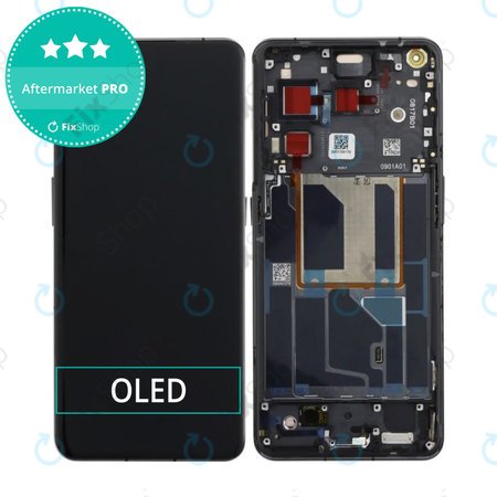 OnePlus 11 PHB110 - LCD Kijelző + Érintőüveg + Keret (Titan Black) OLED