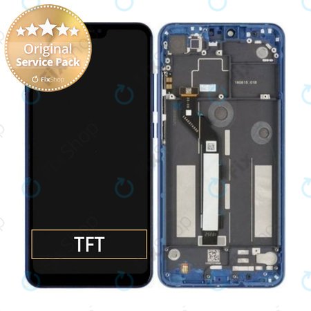 Xiaomi Mi 8 Lite - LCD Kijelző + Érintőüveg + Keret (Blue) - 561010010033 Genuine Service Pack