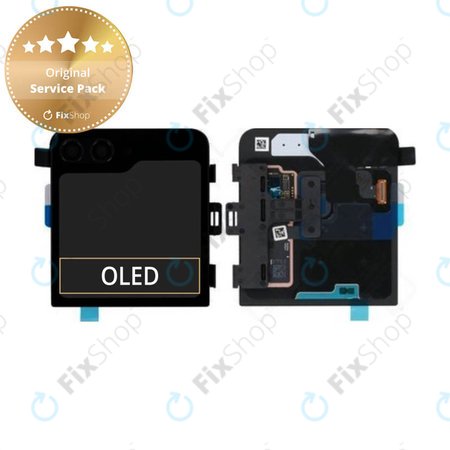 Samsung Galaxy Z Flip 5 F731B - LCD Kijelző + Érintőüveg + Keret (Extern) - GH97-29135A Genuine Service Pack