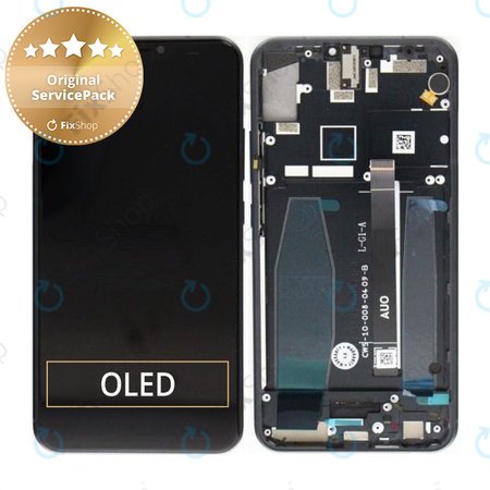 Asus Zenfone 5z ZS620KL - LCD Kijelző + Érintőüveg + Keret (Midnight Blue) - 90AZ01R1-R20010 Genuine Service Pack