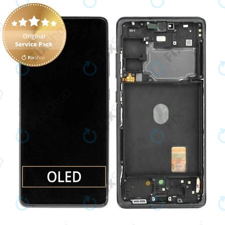 Samsung Galaxy S20 FE G780F - LCD Kijelző + Érintőüveg + Keret (Cloud Navy) - GH82-24220A, GH82-24219A, GH82-31328A, GH82-31329A, GH82-31321A Genuine Service Pack