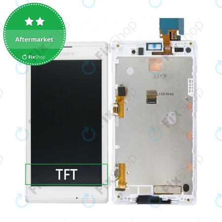 Sony Xperia L C2105 - LCD Kijelző + Érintőüveg + Keret (White) - 78P5320002N Genuine Service Pack