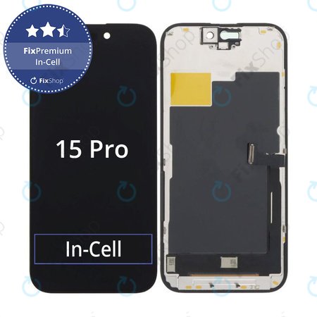 Apple iPhone 15 Pro - LCD Kijelző + Érintőüveg + Keret In-Cell FixPremium