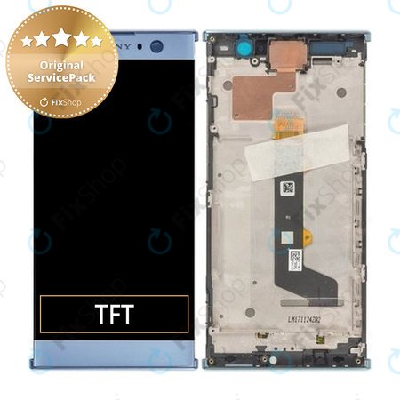 Sony Xperia XA2 H4113 - LCD Kijelző + Érintőüveg + Keret (Blue) - 78PC0600030 Genuine Service Pack