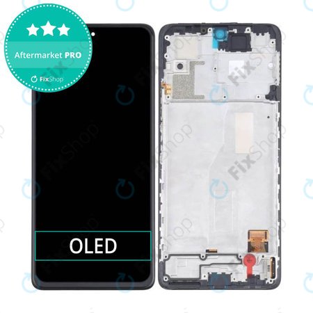 Xiaomi Redmi Note 10 Pro - LCD Kijelző + Érintőüveg + Keret (Black) OLED