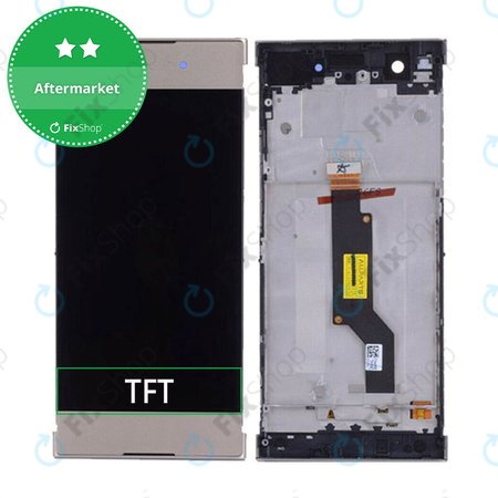 Sony Xperia XA1 G3121 - LCD Kijelző + Érintőüveg + Keret (Gold) TFT