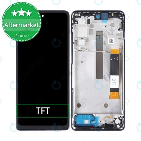 Motorola Moto G200 XT2175 - LCD Kijelző + Érintőüveg + Keret (Black) TFT