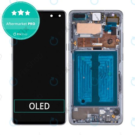 Samsung Galaxy S10 5G G977B - LCD Kijelző + Érintőüveg + Keret (Black) OLED