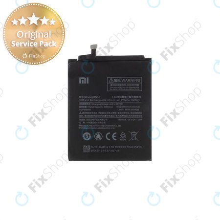 Xiaomi Redmi Note 5A, Redmi S2 (Redmi Y2) - Akkumulátor BN31 3080mAh - 46BN31G05014 Genuine Service Pack