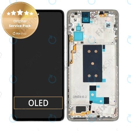 Xiaomi 11T - LCD Kijelző + Érintőüveg + Keret (Silver) - 560003K11R00 Genuine Service Pack